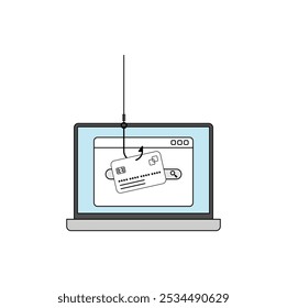 Icono de phishing plano. Diseño de Ilustración vectorial. Eps 10. 