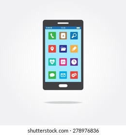 Flachtelefon-App-Symbole