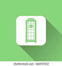 flat phone booth icon