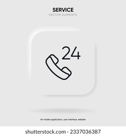 Icono de botón de teléfono plano, llamada entrante, llamada, teléfono móvil, conversación de voz, símbolo de contacto. Acepta la llamada. Firma de medios sociales para sitio web, aplicación móvil, UI, UX, GUI.