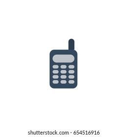 Flat Phone Element. Vector Illustration Of Flat Walkie-Talkie  Isolated On Clean Background. Can Be Used As Phone, Ratio And Remote Symbols.
