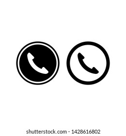 Flat phone icon in white background vector
