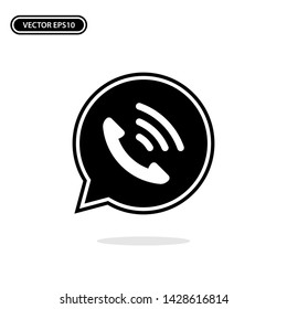 Flat phone icon in white background vector