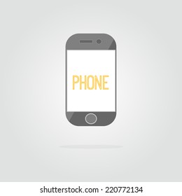 Flat phone mock up desing