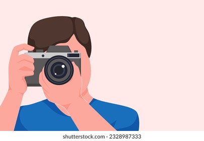 Plantilla de fondo de día de fotografía plana