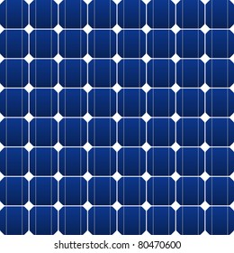 Flat photovoltaic panel in blue vector art