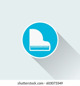 flat piano icon