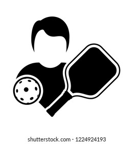 flat pickleball player symbol