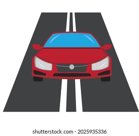 flat picture of the beautiful car on the road