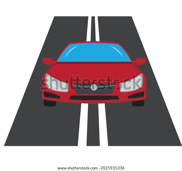 flat picture of
the beautiful car on the
road