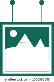 flat picture icon on the wall