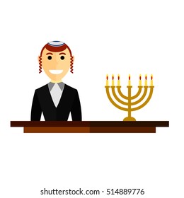 Flat picture of an orthodox jew