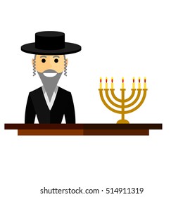 Flat picture of an orthodox jew