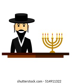 Flat picture of an orthodox jew