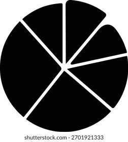 Symbol für flaches Kreisdiagramm | Business Analytics, Datenvisualisierung und Infografik-Symbol