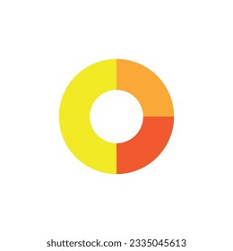 Símbolo de icono gráfico circular plano vector Ilustración.
