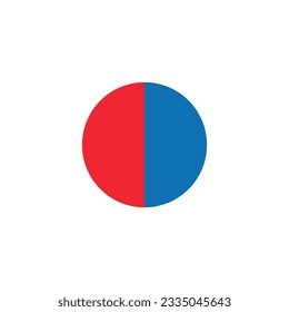 Flat pie chart icon symbol vector Illustration.