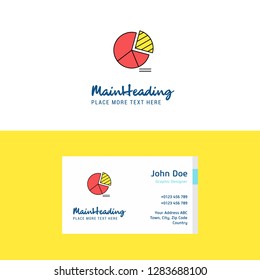 Flat Pie chart Logo and Visiting Card Template. Busienss Concept Logo Design