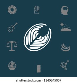 Flat piece fish icon