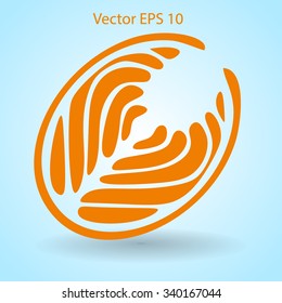 Flat piece fish icon
