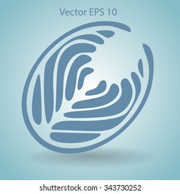 Flat piece fish icon