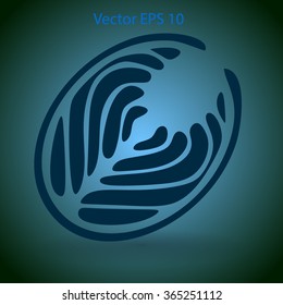 Flat piece fish icon