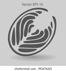 Flat piece fish icon