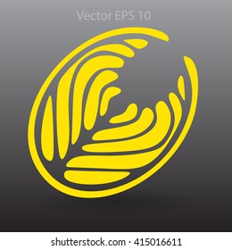Flat piece fish icon