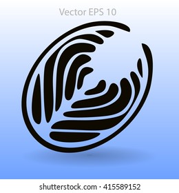 Flat piece fish icon