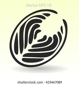 Flat piece fish icon