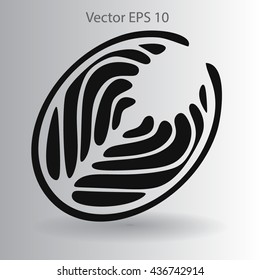 Flat piece fish icon