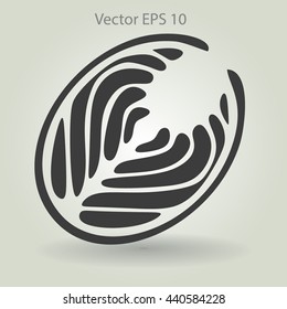 Flat piece fish icon