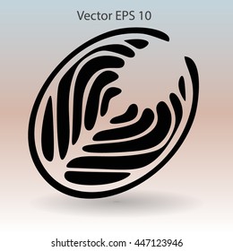 Flat piece fish icon