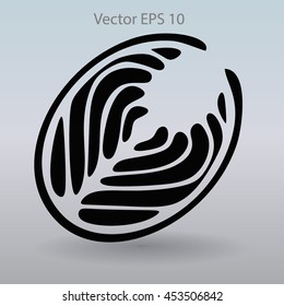 Flat piece fish icon