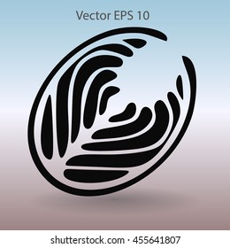 Flat piece fish icon