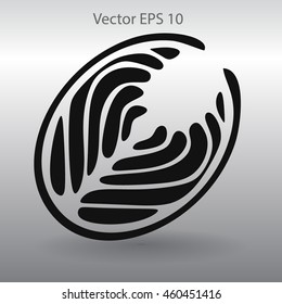 Flat piece fish icon