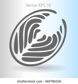 Flat piece fish icon