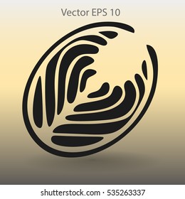 Flat piece fish icon