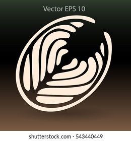 Flat piece fish icon