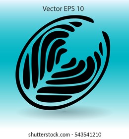 Flat piece fish icon