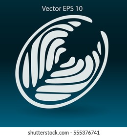 Flat piece fish icon