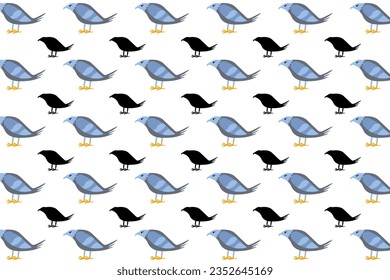 Flat Pigeon Bird Pattern Background, can be used for business designs, presentation designs or any suitable designs.