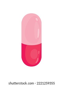 flat pill design over white