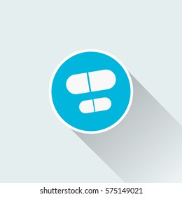 flat pill icon
