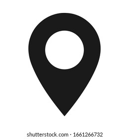 Flat Pin Map Location Icon