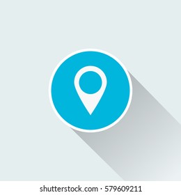 flat pin symbol icon