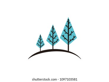 Flat Pine Tree Template