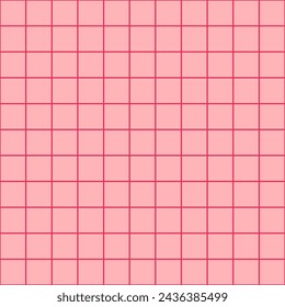 Flat Pink Bathroom Seamless Pattern. Vector Illustration of  Tile Wall Background.