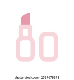 flat pink beauty cosmetic icon, soft morandi makeup item illustration, elegant sakura color skincare face cream facial serum bottle product symbol for fashion salon spa accessories