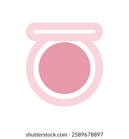 flat pink beauty cosmetic icon, soft morandi makeup item illustration, elegant sakura color skincare face cream facial serum bottle product symbol for fashion salon spa accessories